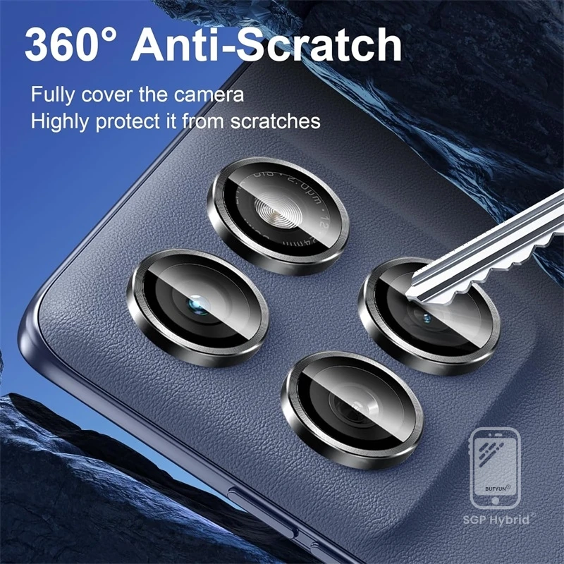 Aluminum Alloy Ring Camera Glass - 9D Rear Lens Cap