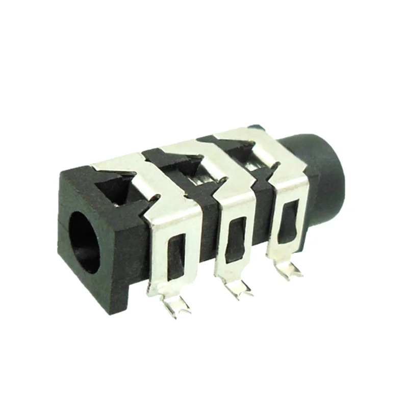 10PCS PJ-313D PJ313 SMD 6Pin SMT 3.5MM Female Audio Connector Stereo Black Headphone Jack