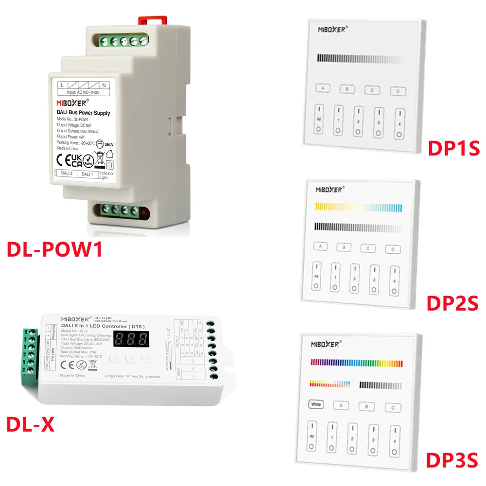 

DALI 5 in 1 LED strip Controller/Dimming/Color Temperature/DALI 3 in 1 Touch Panel for led strip DALI Bus Power Supply(DIN Rail)