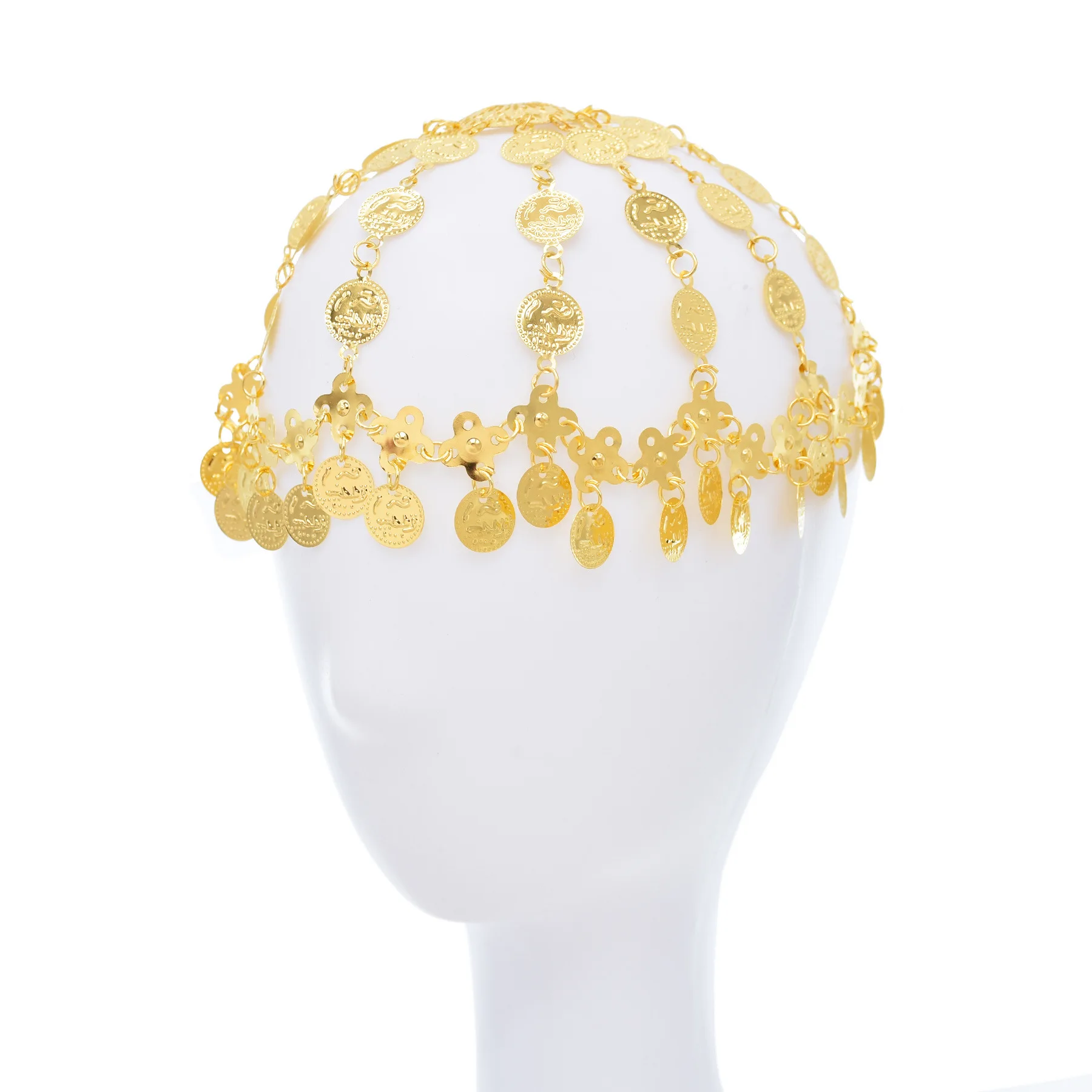 تاج الوجه الملكي بالعملات الذهبية