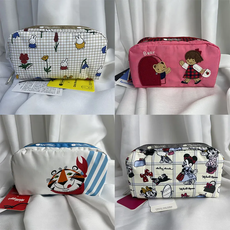 

New Lesportsac Anime Cartoon Printing Waterproof Storage Change Coin Pocket Money Ladies Makeup Handbag Christmas Birthday Gift