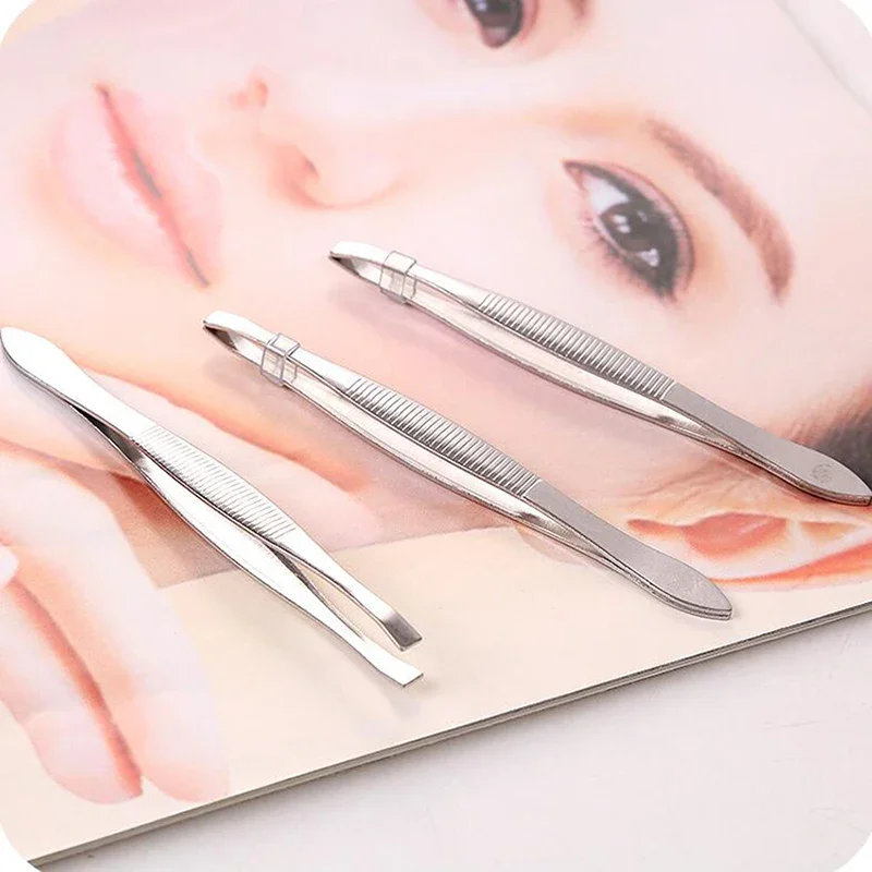 Eyebrow Stainless Steel Tweezers Plucking Clip Pliers Tweezers Eyebrows Plucking Beard пинцет для бровей Pinzas Electr&oacute;nica