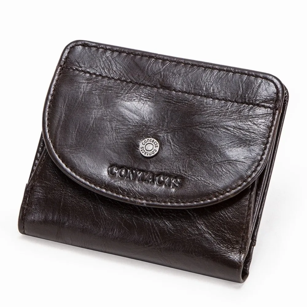 Elegant Genuine Leather Wallet and Clutch – Luxurious Retro Design with Large Capacity