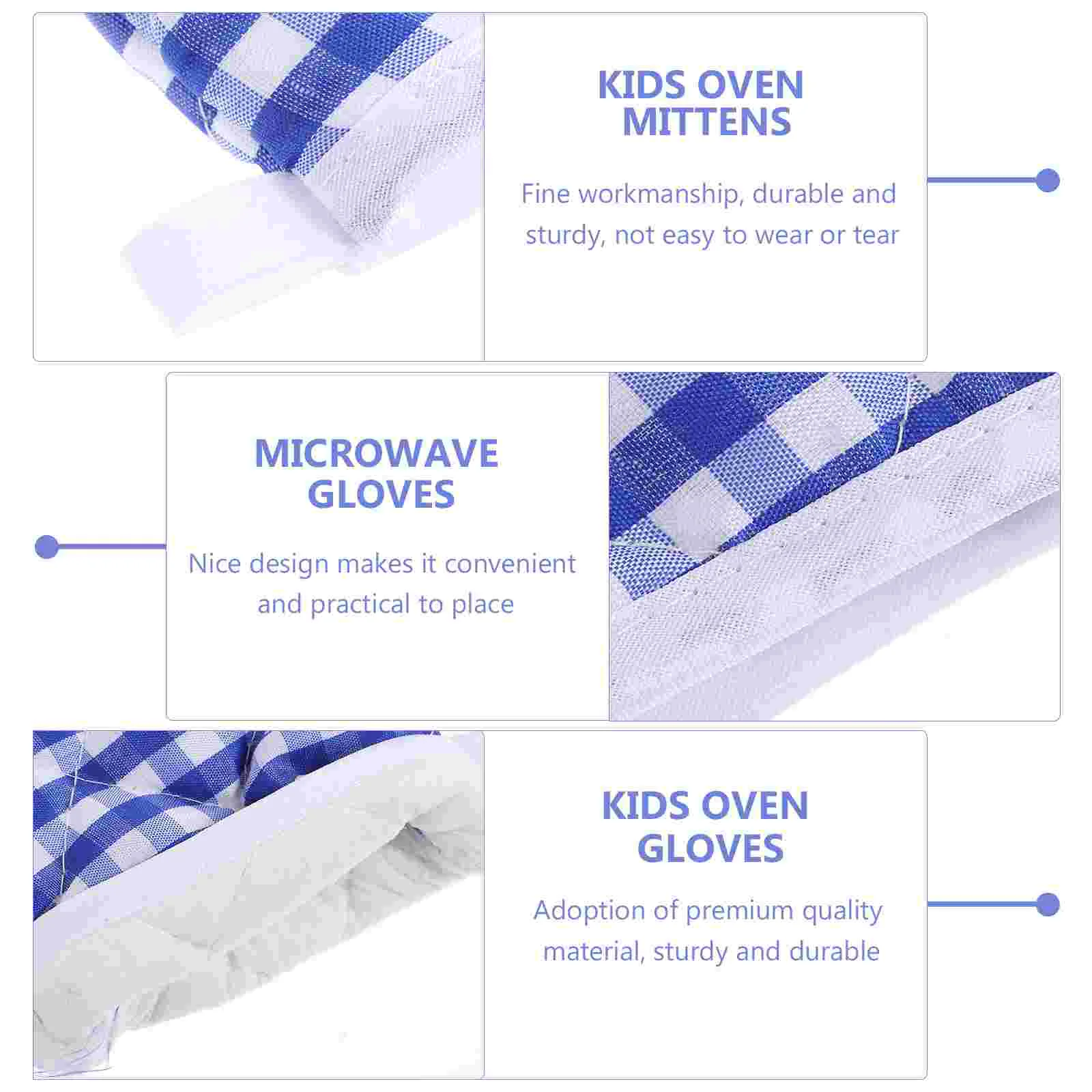 Toddler Microwave Gloves Girls Kitchen Mitts for Kids Children's Oven Polyester