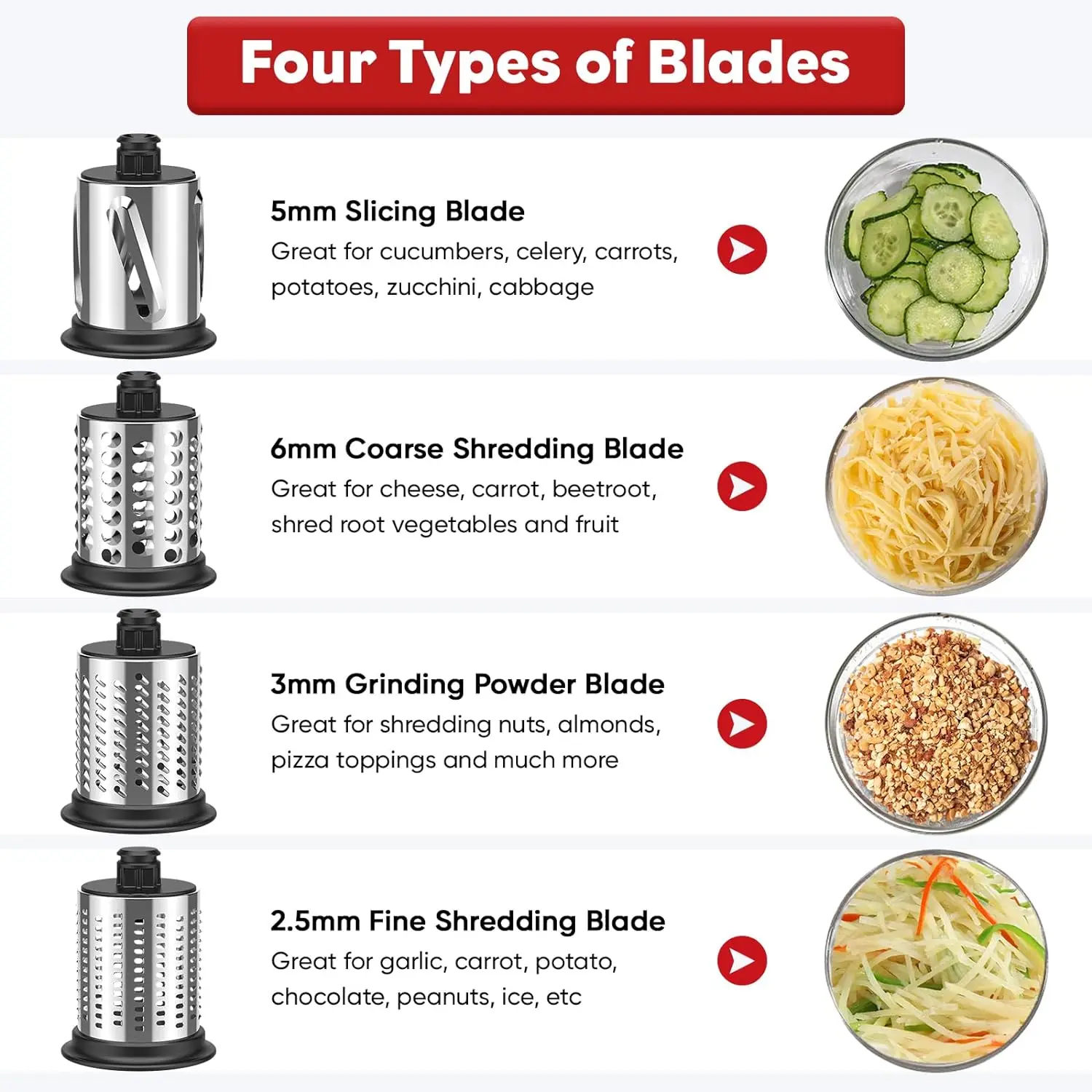 Dishwasher Safe,Stainless Steel Slicer/Shredder Attachment for KitchenAid Stand Mixer, Salad Machine with Vegetable Slicer,