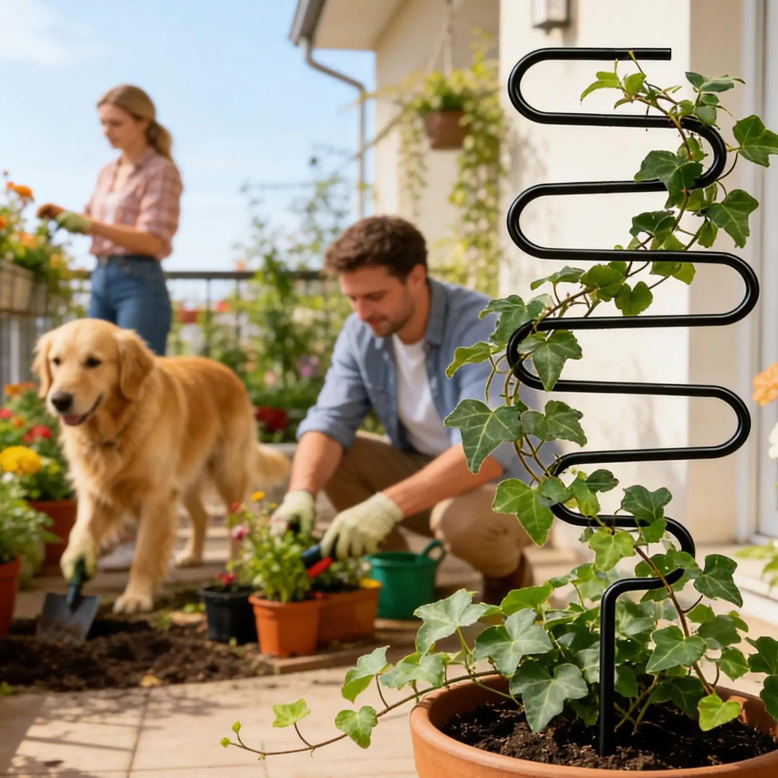 Durable Metal Garden Trellis for Indoor and Outdoor Plants