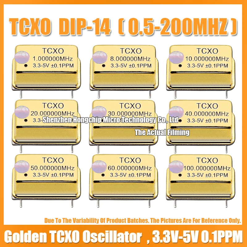 Crystal oscillator TCXO DIP-14 24.576M 24.576MHZ Gold Plated 3.3V-5V 0.1PPM
