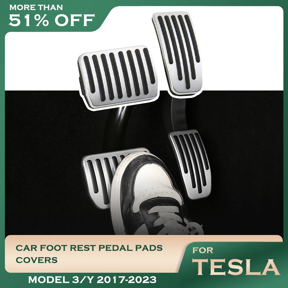 2023 Model Y Car Foot Pedal Pads Covers For Tesla Model 3 Y Accessories Rest Pedal Aluminum