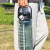 1.5/2 Liter Sport Straw Water Bottle with Time Scale Plastic Summer Cold Juice Water Cup Large Capacity Portable Water Bottles 6