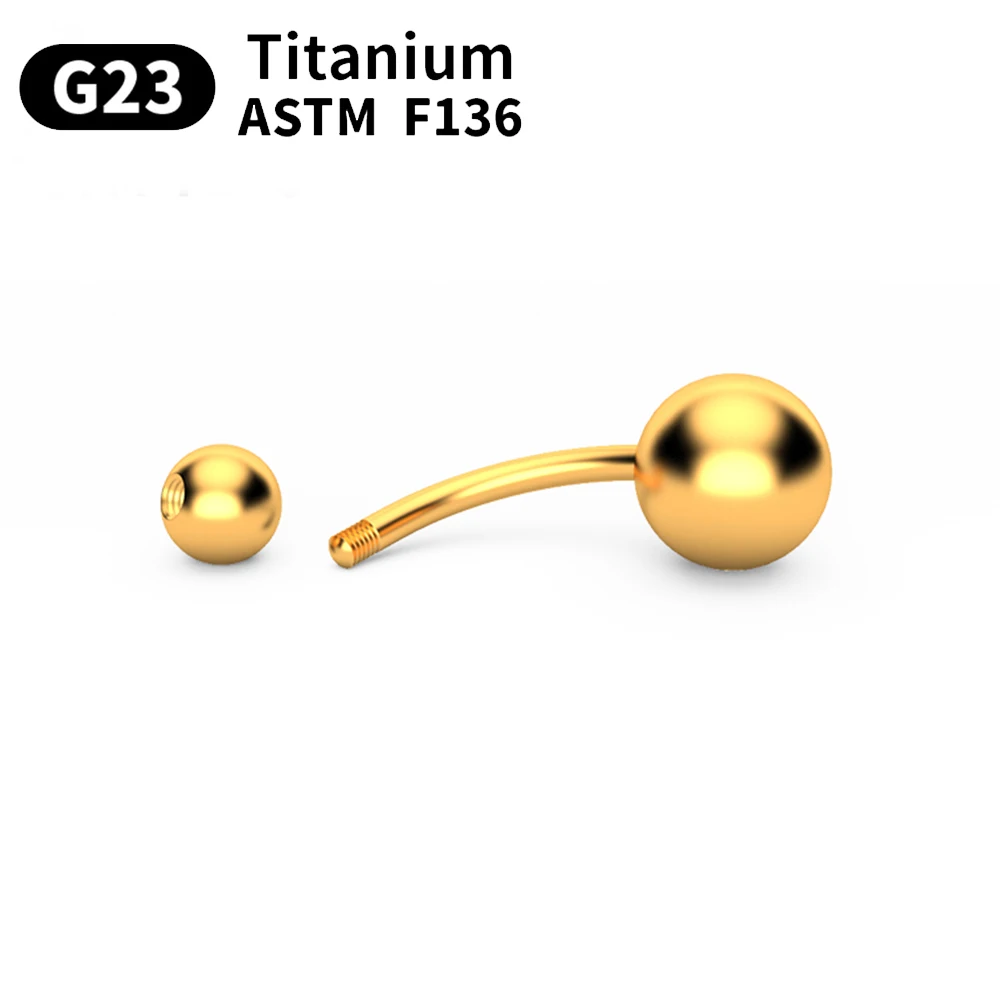 Body Piercing Jewelry G23 Titanium 14G Belly Button Rings zircon Highly Polishing Threaded Eyebrow Nails ASTM F136 10pcs Belly Button piercing jewelry belly button earrings belly button piercings body piercing jewelry body jewelry