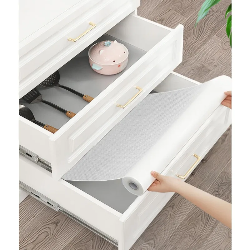 Reusable Shelf Cover Liners Cabinet Mat Drawer Mat Moisture-Proof Waterproof Dust Anti-Slip Fridge Kitchen Shelf Liner
