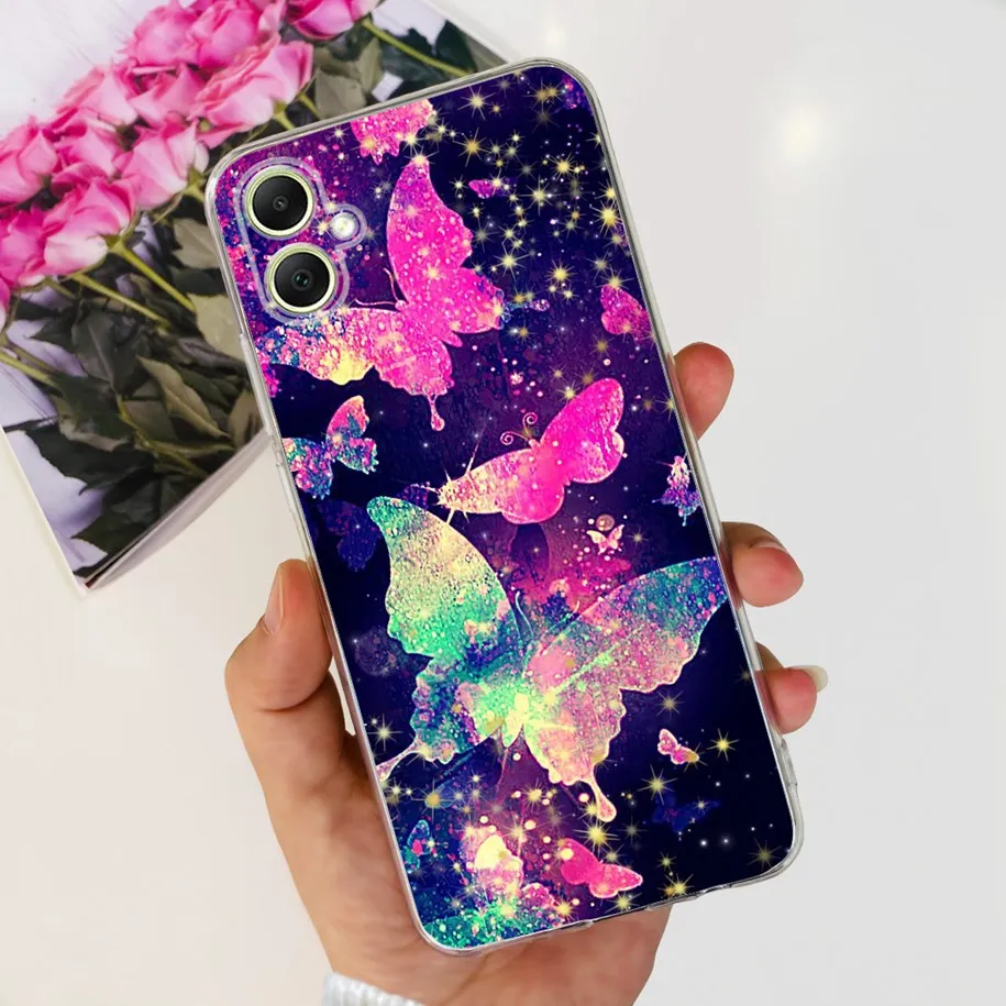 Fashion Butterfly Soft Silicone Back Cover Case for Samsung Galaxy A05/A05S (2023)