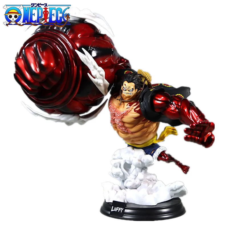 

GK One Piece 30 см аниме-фигурка Луффи 4-е снаряжение, фигурка, большая статуя великая Ape King, орнамент, коллекционные украшения, подарок для мальчика, игрушка
