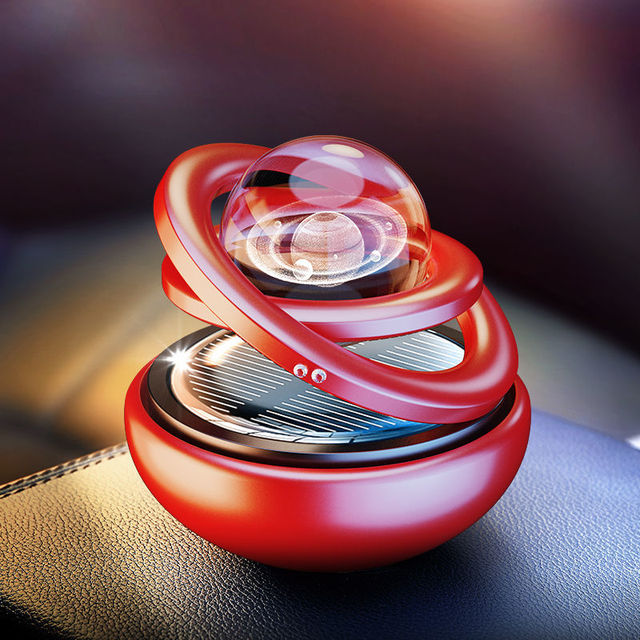 Perfume Ornaments Solar Double-ring Suspension High-end Car Creative High-end Interior Decoration Center Console