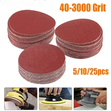 

5/10/ 25 Pcs 50mm/75mm/100mm/150mm/200mm Sanding Discs Hook Loop Sandpaper abrasive sand sheets 40-3000 Grit