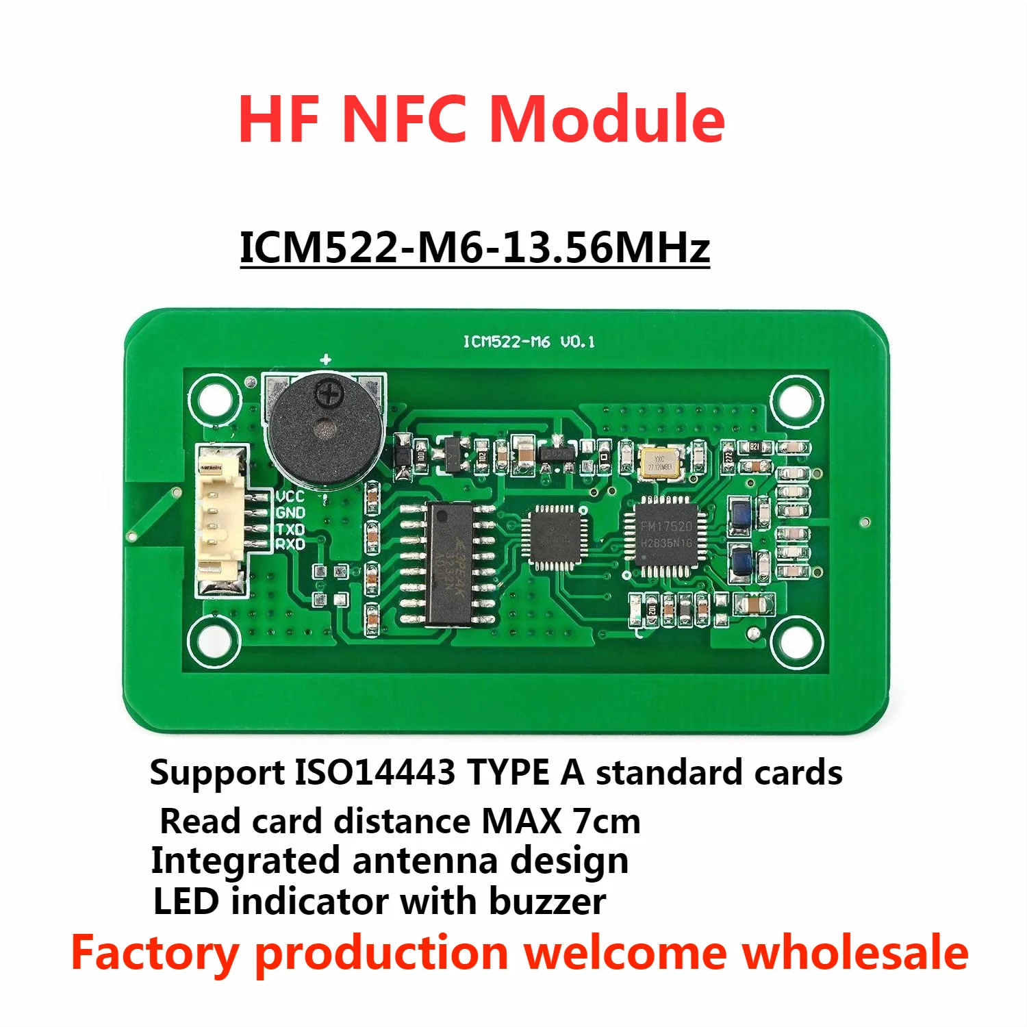 RFID высокочастотный IC-ридер интегральная схема 14443b модуль считывания и записи