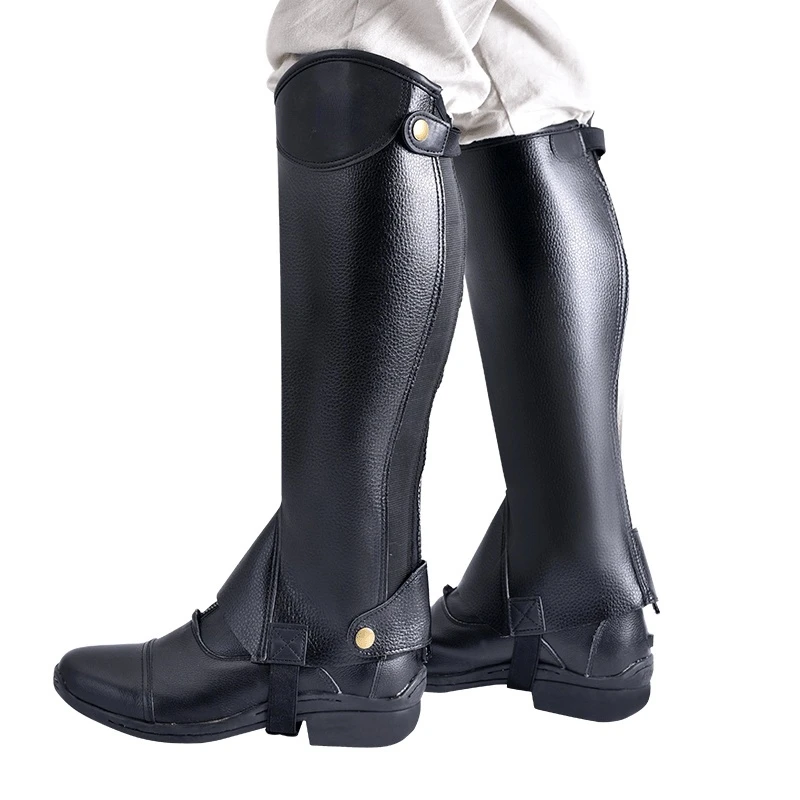 Equestrian Supplies Horse Riding Chaps Boots Cover Adult Children Microfiber Leggings Riding Harness Rider Knight Equipments 4