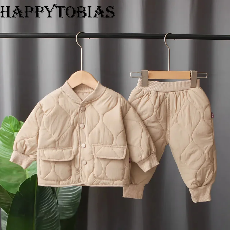 

Winter Autumn Boys Baseball Hoodie Jackets Parkas Pants Kids Set Cotton Tracksuit Toddler Active Classic Children Clothes TZ01