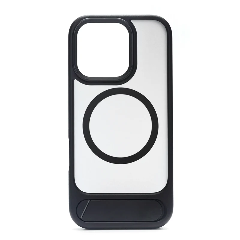 Sleek Frosted Matte Wireless Charging Metal Bracket Phone Case