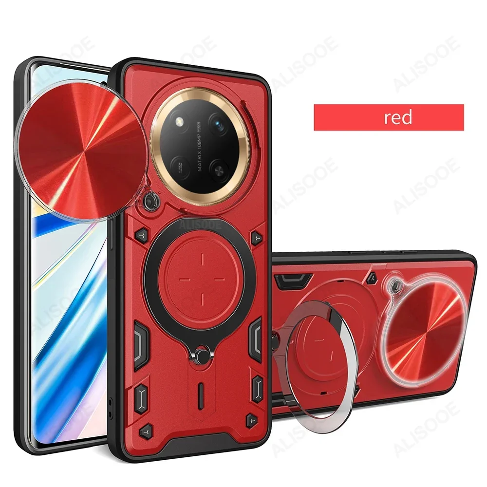 Durable Shockproof Armor Case with Slide Camera Cover and Ring Stand