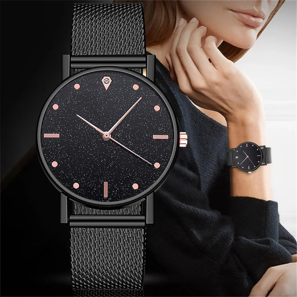 

Crystal Watch Minimalist Calendar Women Watch Casual Ladies Watch Luxury Strap Band Watch Analog Wrist Watch Montre Femme