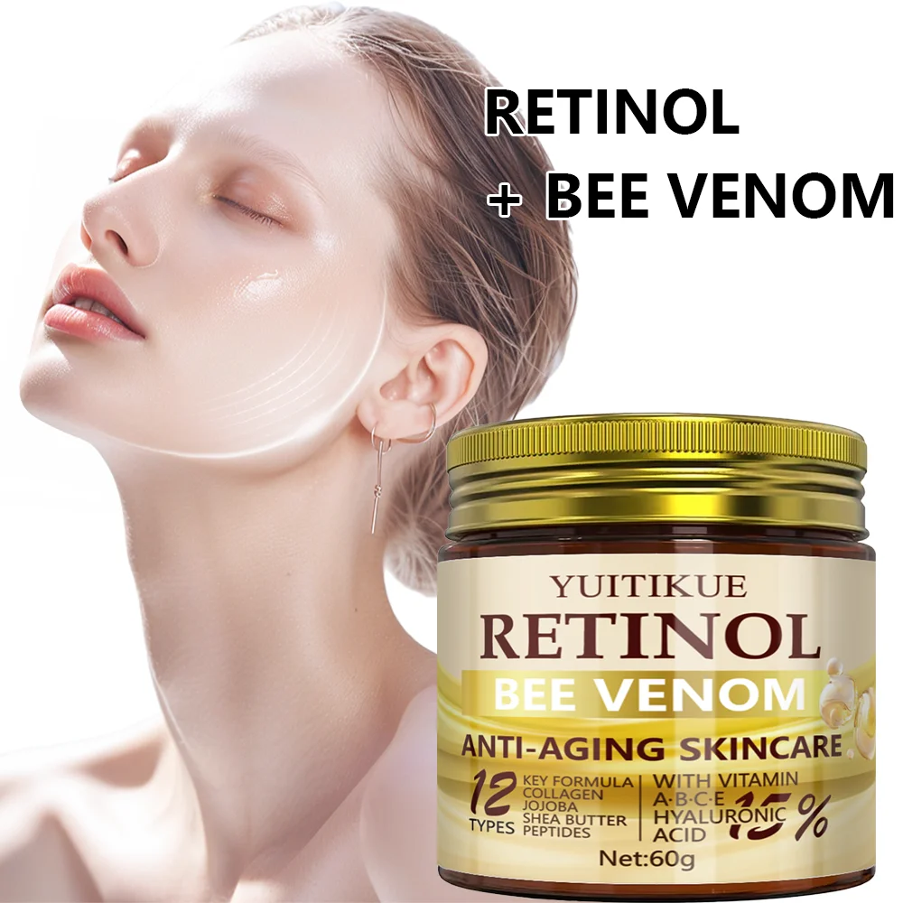 YUITIKUE: Retinol Bee Venom Cream, Deep Hydration & Firming Moisturizer, for all light beige types, lightweight formula