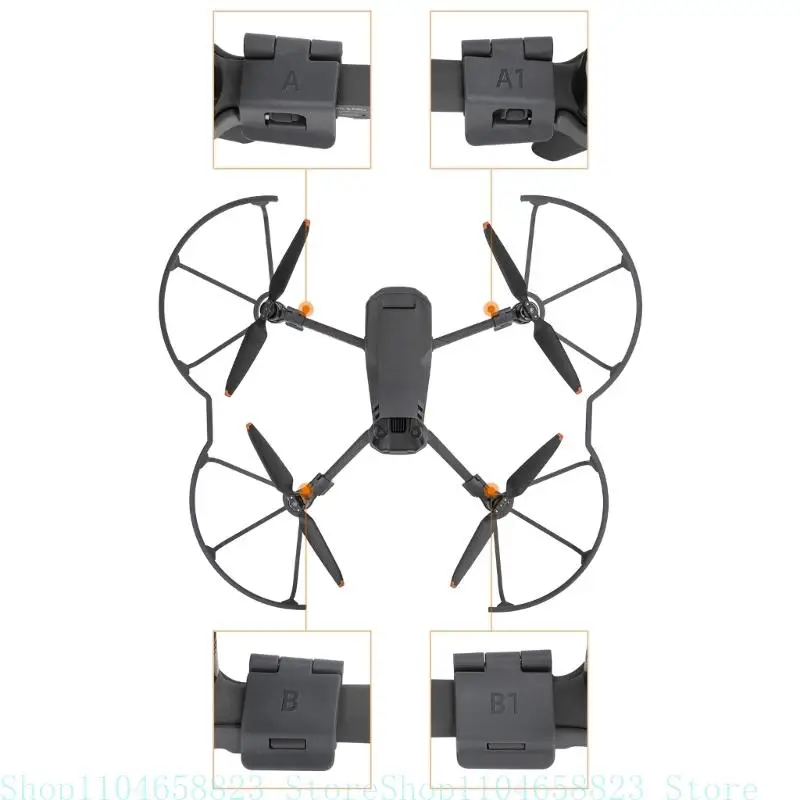 Protection d'hélice pour DJI Mavic 3 posée sur une surface, garde anti-collision légère et résistante avec finition blanche