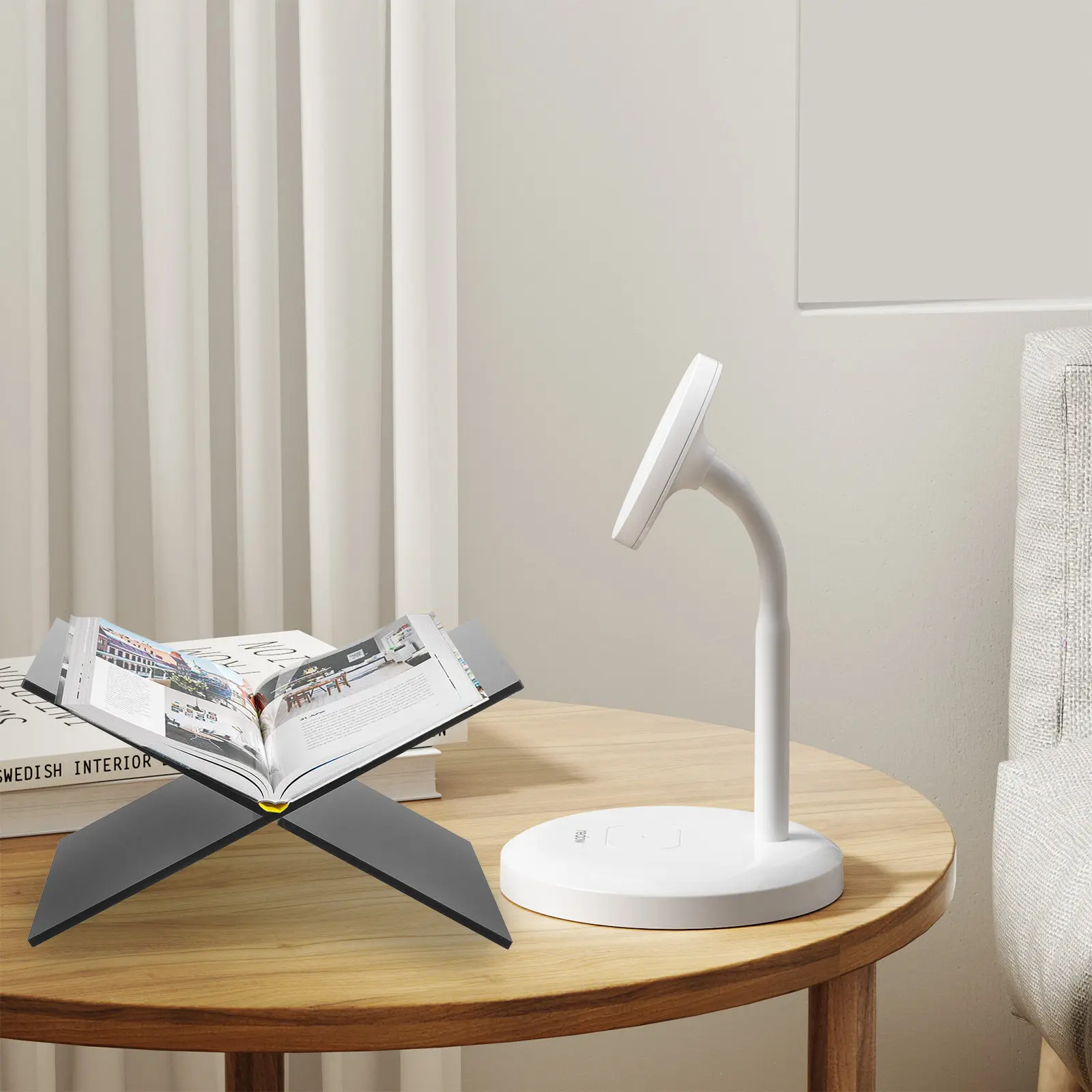 분리 가능한 아크릴 독서대 - 책, 악보, 성경, 성가, 사원, 학교, 사무실, 가정용 - 우아한 책꽂이 독서대