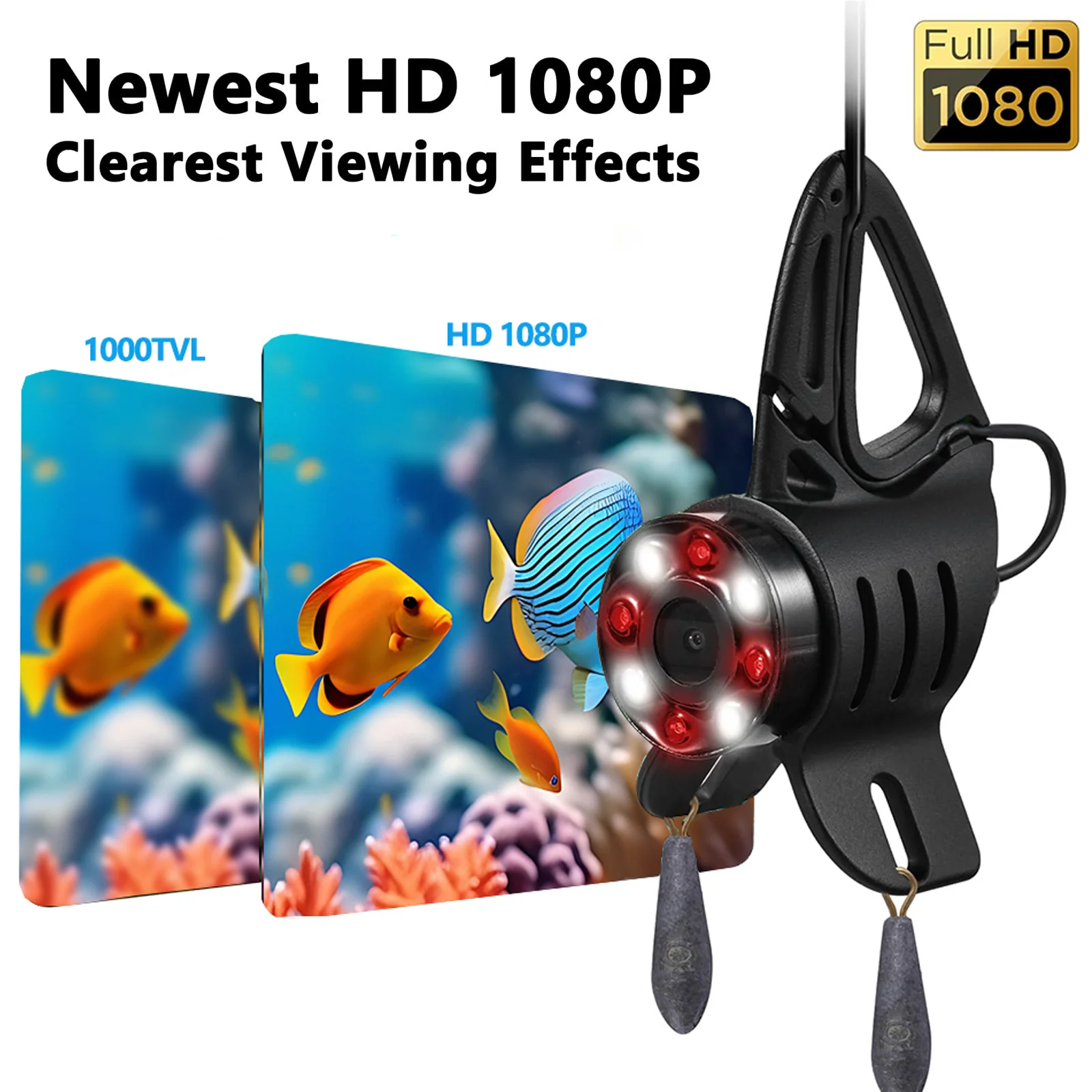 Underwater Fishing Camera Frost-resistant Cold-proof -30℃ Ice Fishing Camera 1080P 7inch Portable Fish Finder fish finder