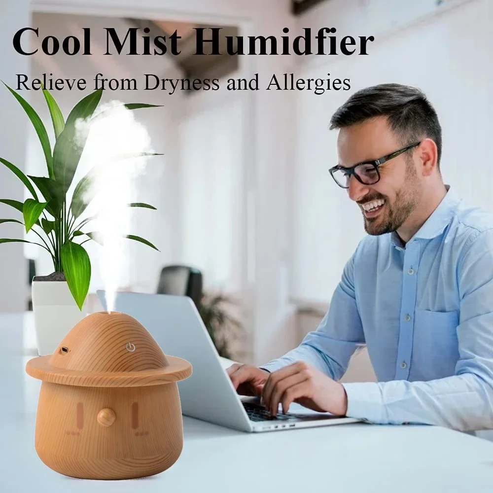 Aroma Diffuser Aromatherapy Diffuser Ultrasonic Humidifier Household Mist Maker With LED 150ML Wood Humidifier USB Essential Oil