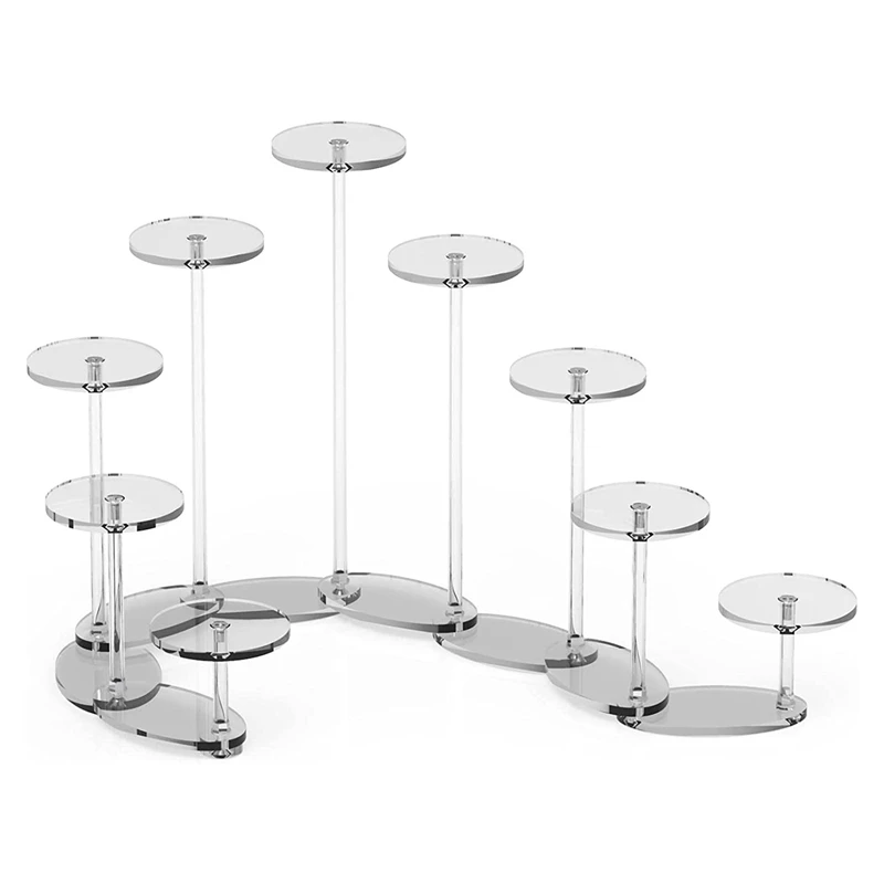 

9 Tier Transformable Acrylic Display Stand Round Acrylic Cupcake Stand Cupcakes Makeup Jewelry Display
