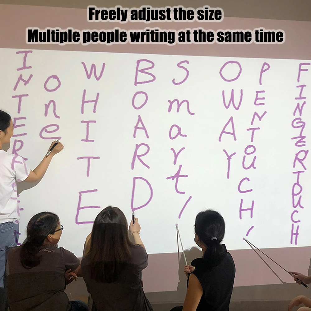 220Inch Multi Pen Writing Virtual Screen Portable Lcd Display Electronic Digital Smart Class Board Interactive Projection Device