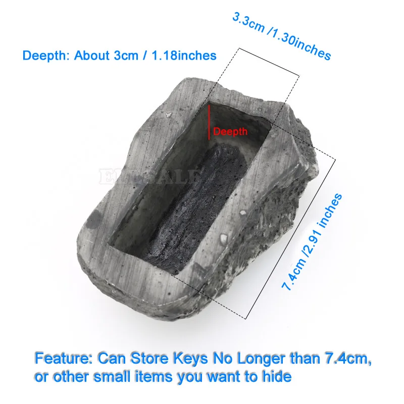 Creativo nascondi una chiave Rock relastic look Stone Hidden Safe Storage Box giardino esterno per la casa RV chiave di ricambio portachiavi casseforti