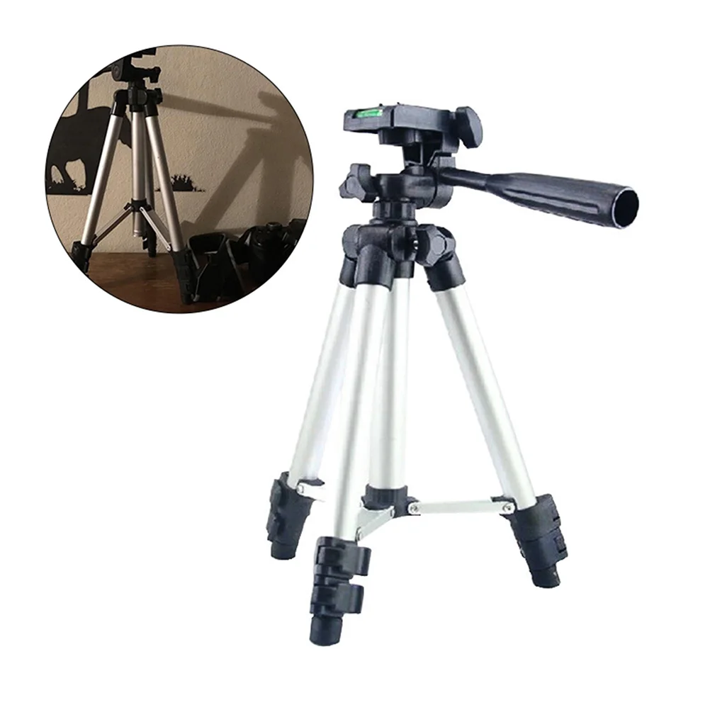 

Portable Aluminum Alloy Mobile Phone Camera Triangle Bracket Adjustable 3-section Tripod Stand