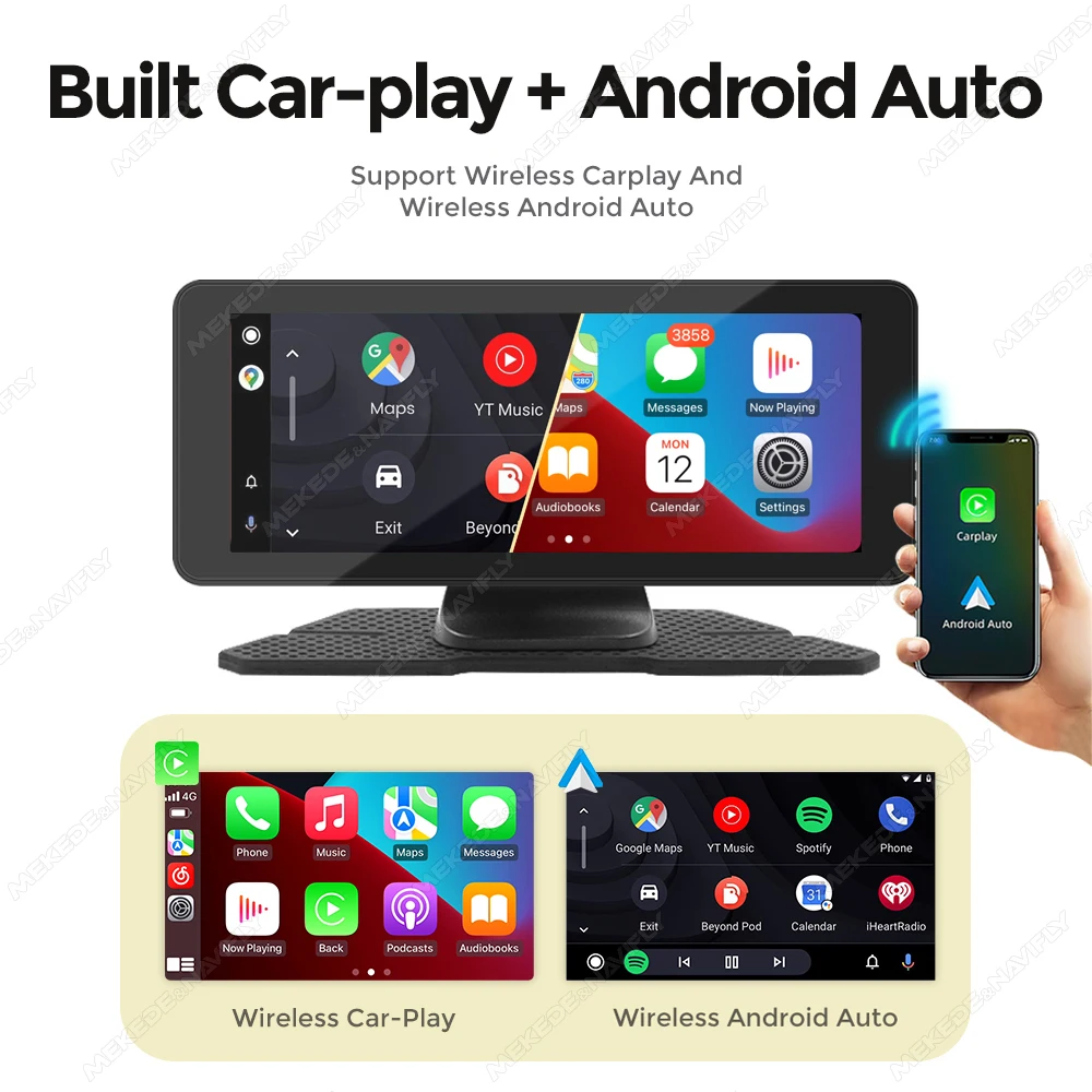 10.26/6.86inch Smart screen car intelligent systems Universal Car Raido Screen Multimedia Player Wireless Android Auto Carplay