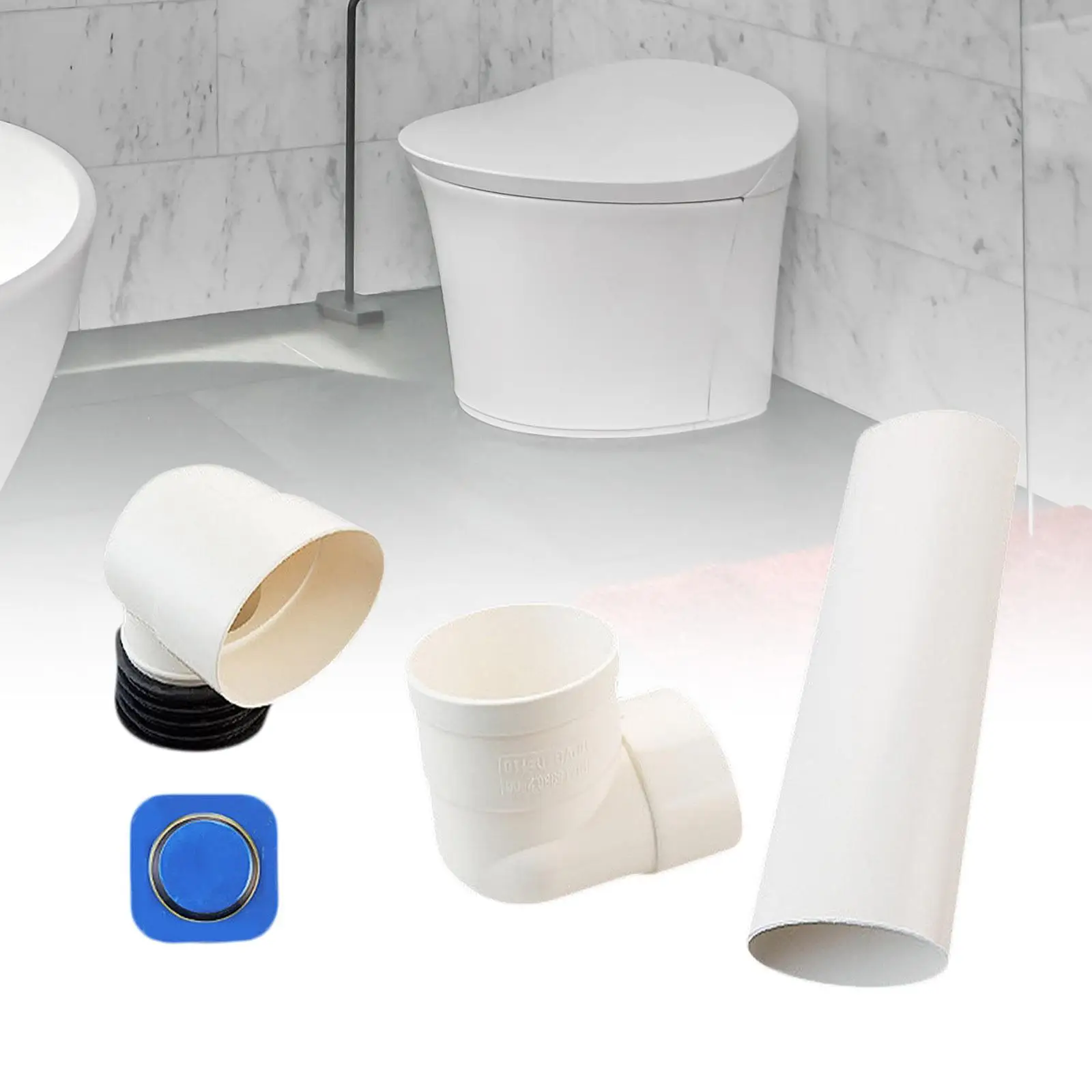 Offset Toilet Flange Tub Waste Expanded Hose Connector Repair for Plumbing Drainage Systems Universal PVC Offset Closet Flange Offset Toilet Flange Tub Waste Expanded Hose Connector Repair for Plumbing Drainage Systems Universal PVC Offset Closet Flange