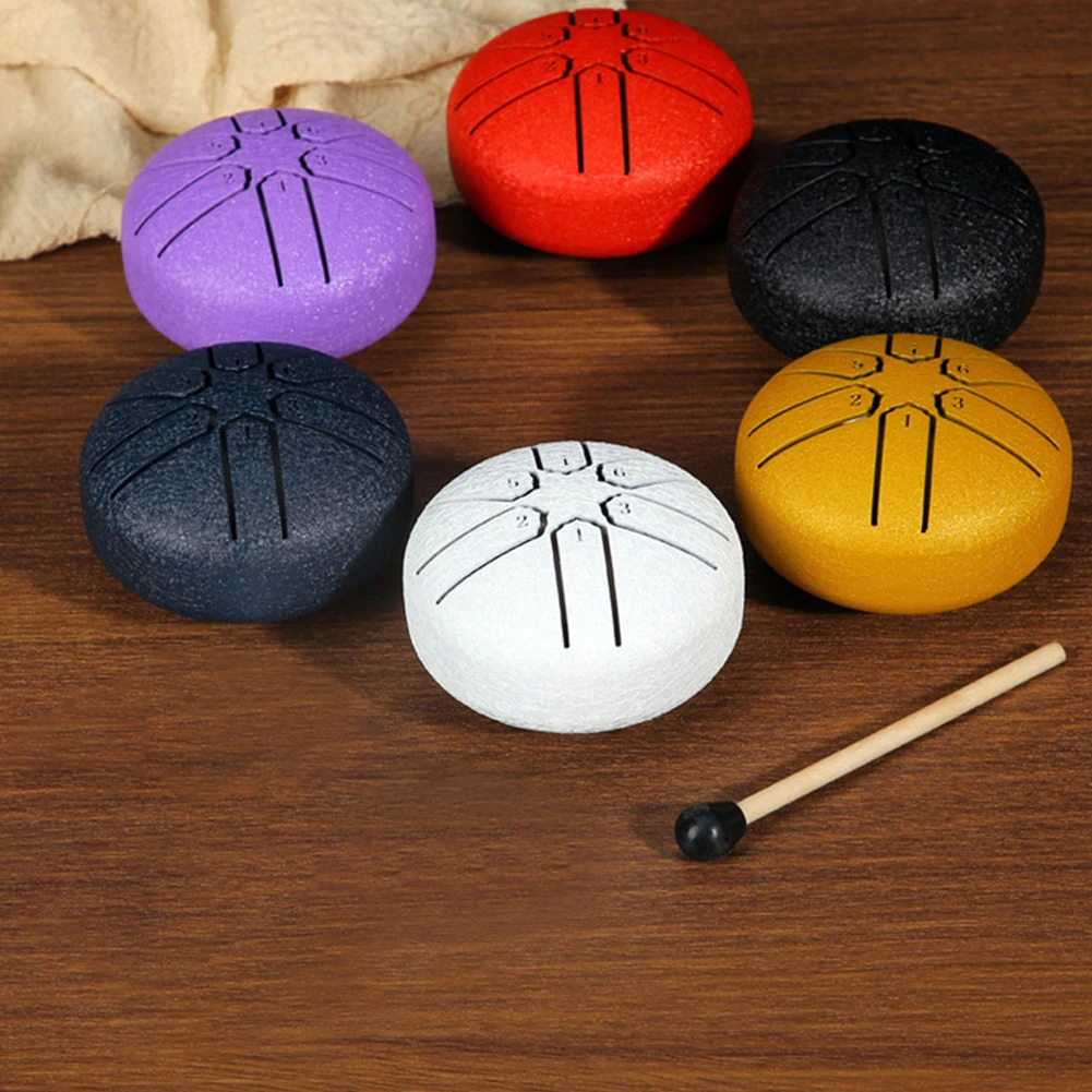 3 Inches 6 Notes Rain Drum for Outside Tongue Drum Rain Chime Instrument Handpan for Yoga Meditation Unique Gift