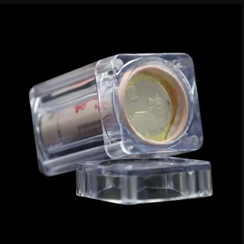 1Pcs Square Coin Tube Clear Acrylic Coin Holder Storage Box Container with Screw Lid for 27mm Coins Collection Supplies 3
