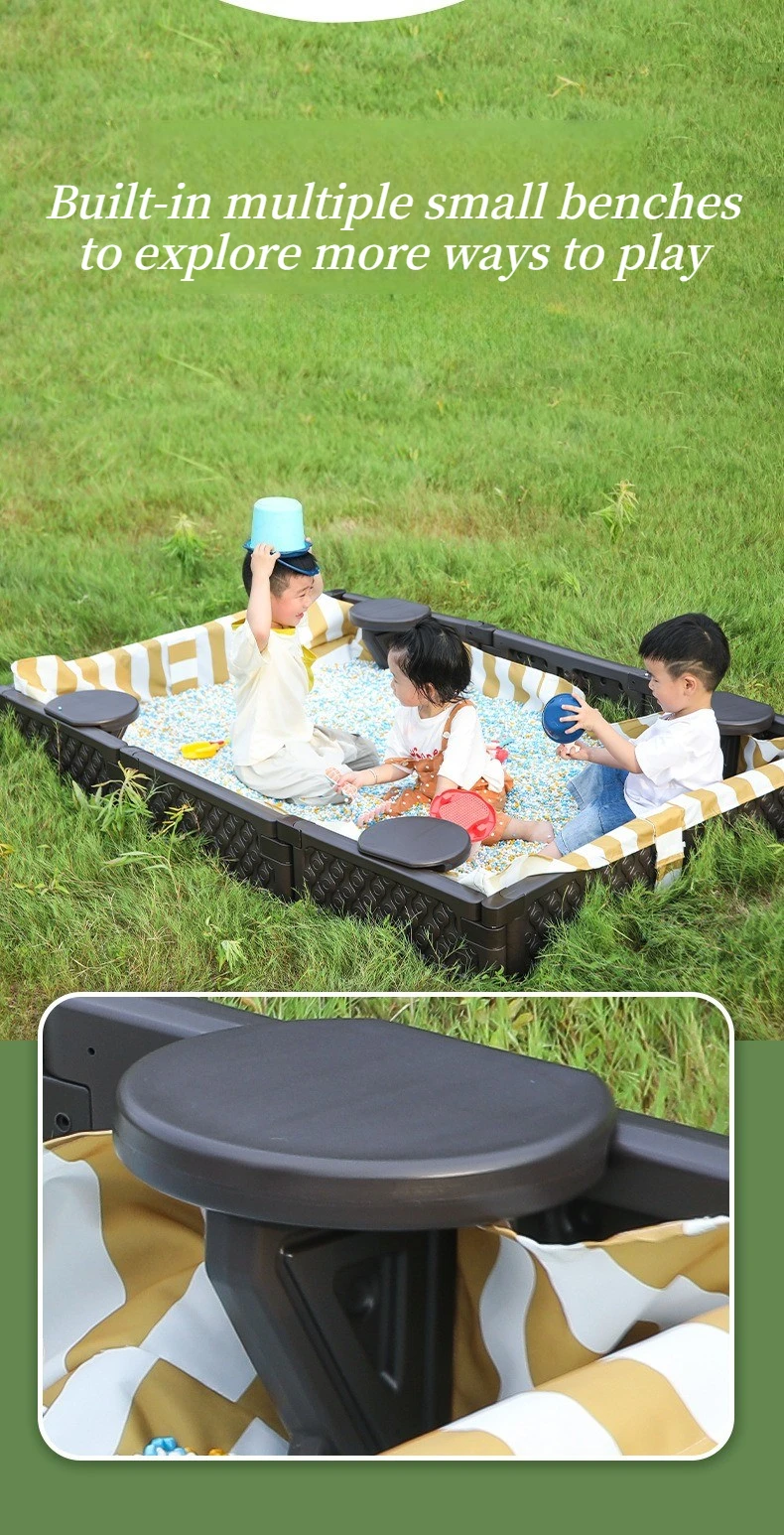 Sabbiera per bambini con recinto gioco per casa e giardino_voghion.com
