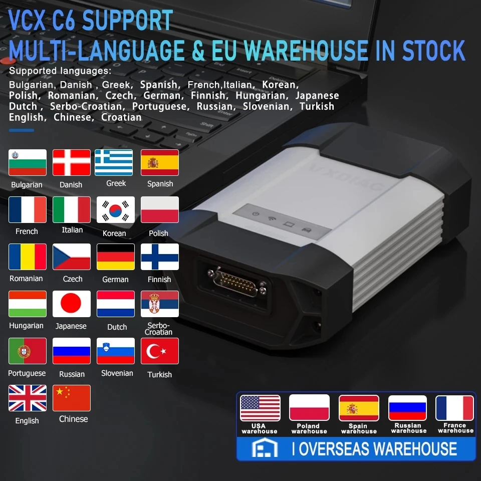 VXDIAG VCX C6 for Mercedes Benz ALL System ALL Function Diagnostics Scanner 31+Reset Service ECU Coding Active Test Free Update