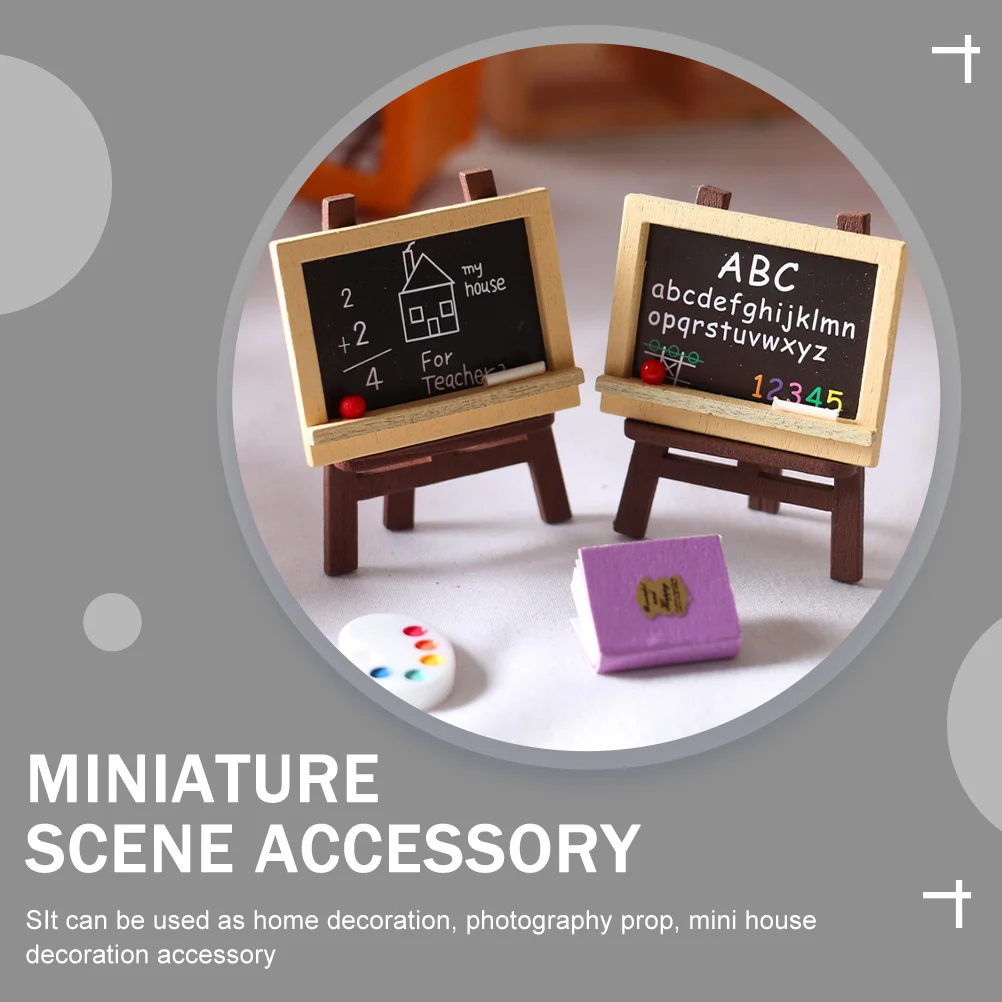 5 Pcs Mini Wooden Easel Model Lightweight Portable House Decor Micro Landscaping Accessory Supplies Easels Display