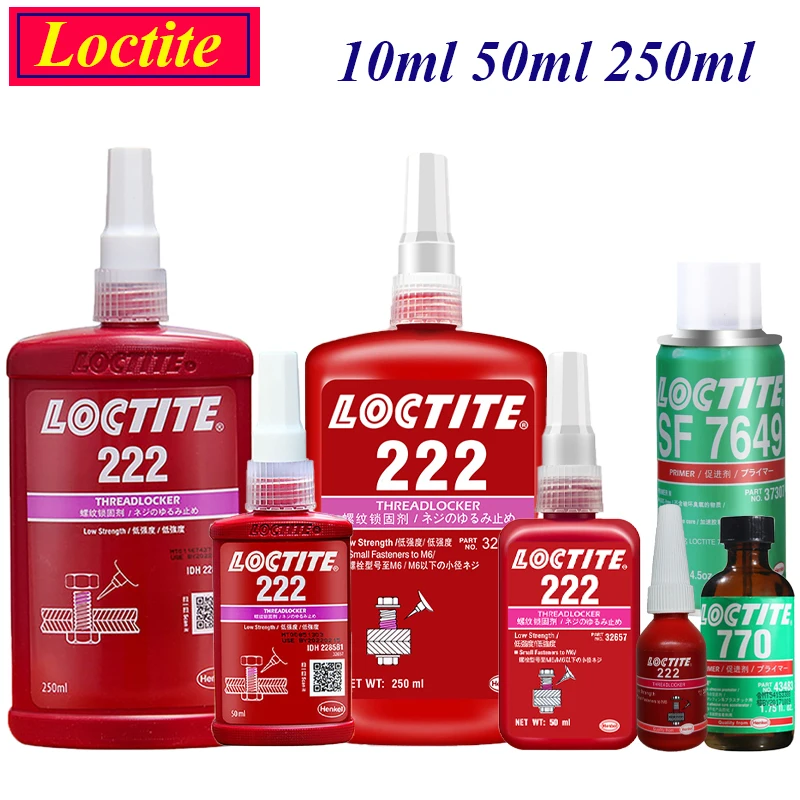 10ml50ml250mlLoctite222ThreadlockerScrewGlueThreadSealingAdhesiveLoctiteSF7649770
