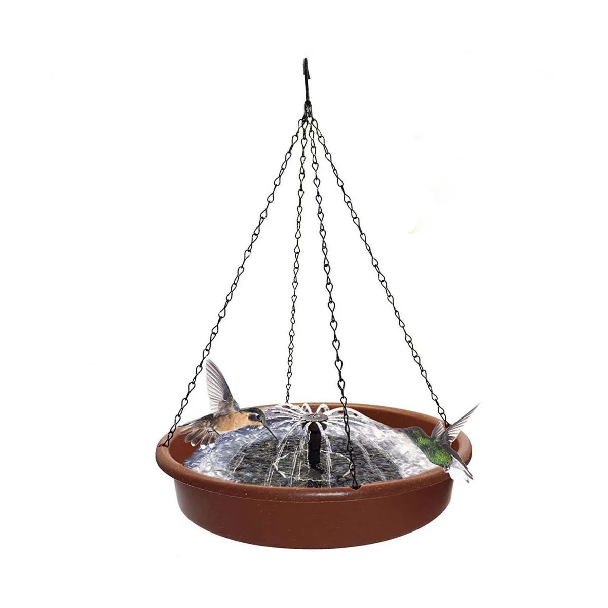 

Water Feeder Hangable Sturdy Bird Solar Sprinkler Pedestal Bird Bath Fountain with Pump