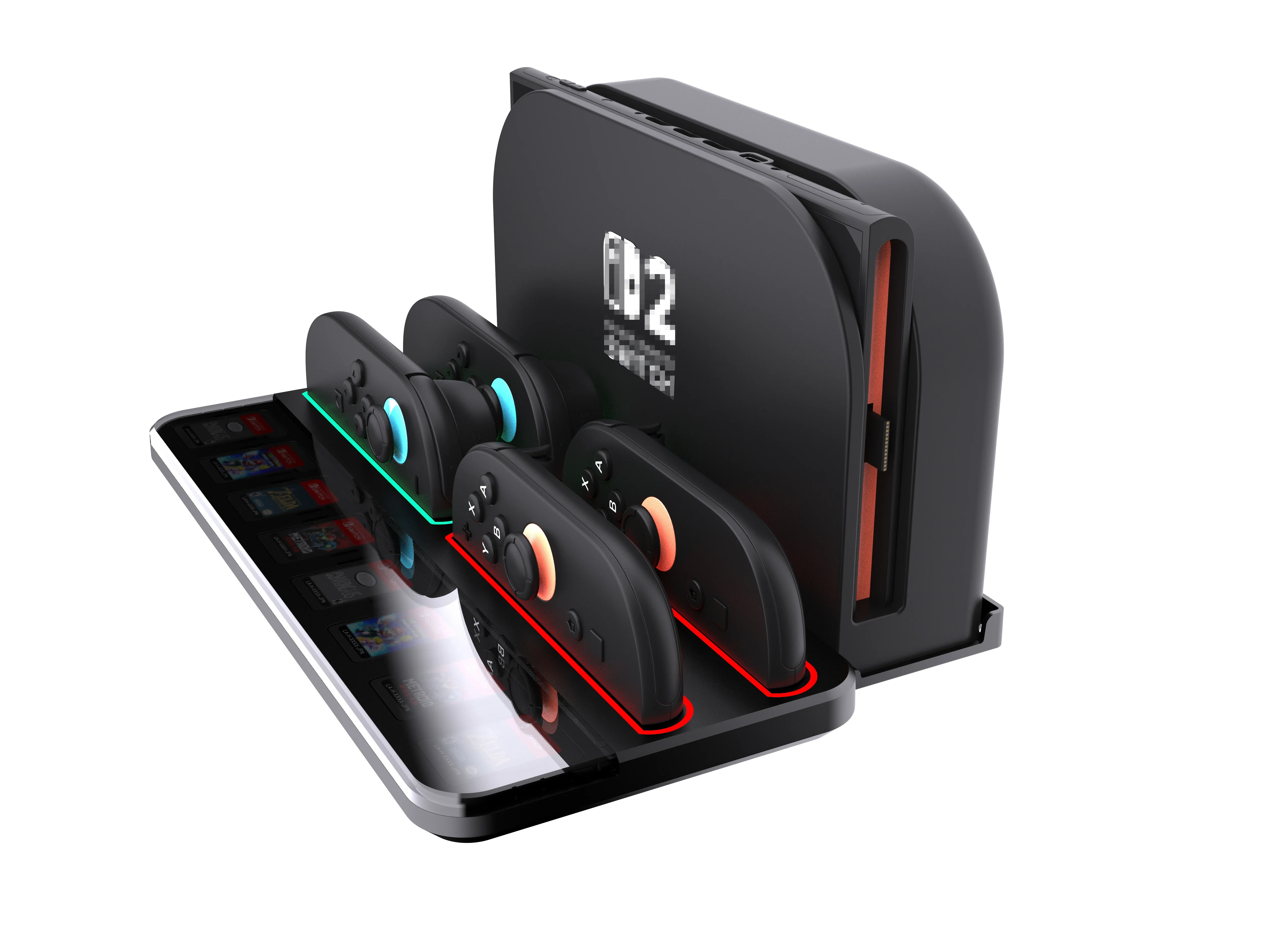 Multi-Function Charging Station UT01 for NS 2 with 4 Charger Ports ,8-Game Card Storage & LED Indicators
