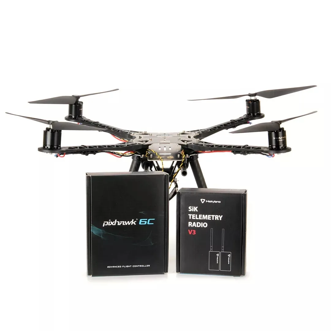 

HolyBro S500 V2 Development Kit S500 V2 ARF Pixhawk 6C Flight Controller with 915MHZ / 433MHZ SiK Telemetry Radio V3 M10 GPS