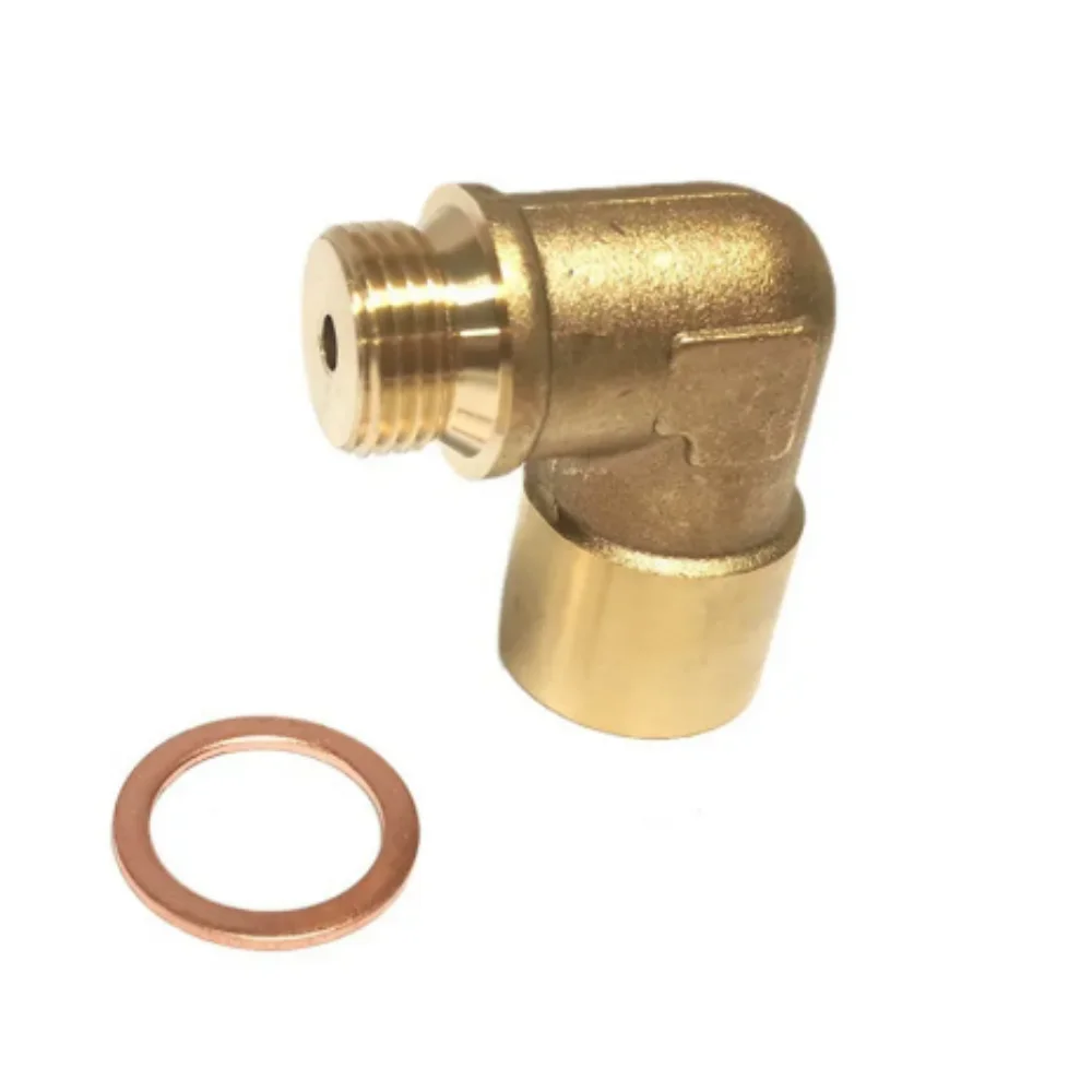 M18 x 1.5 Brass Fitting Universal Connector Plug Kit Exhaust P0420 P0430 90 Degree O2 Oxygen Sensor Spacer Extender Tools