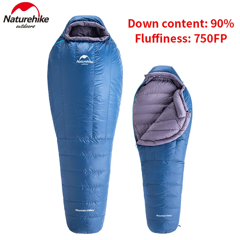 

Naturehike Sleeping Bag 90% Filled Goose Down Mummy Thicken Windproof Warm Winter Down Sleeping Bag Ultralight 750FP