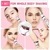 4 in 1 Electric Razor for Women Shaver Lady Shaver Body Hair Trimmer for Armpit Bikini Arm Leg Face Mustache Portable Painless 4