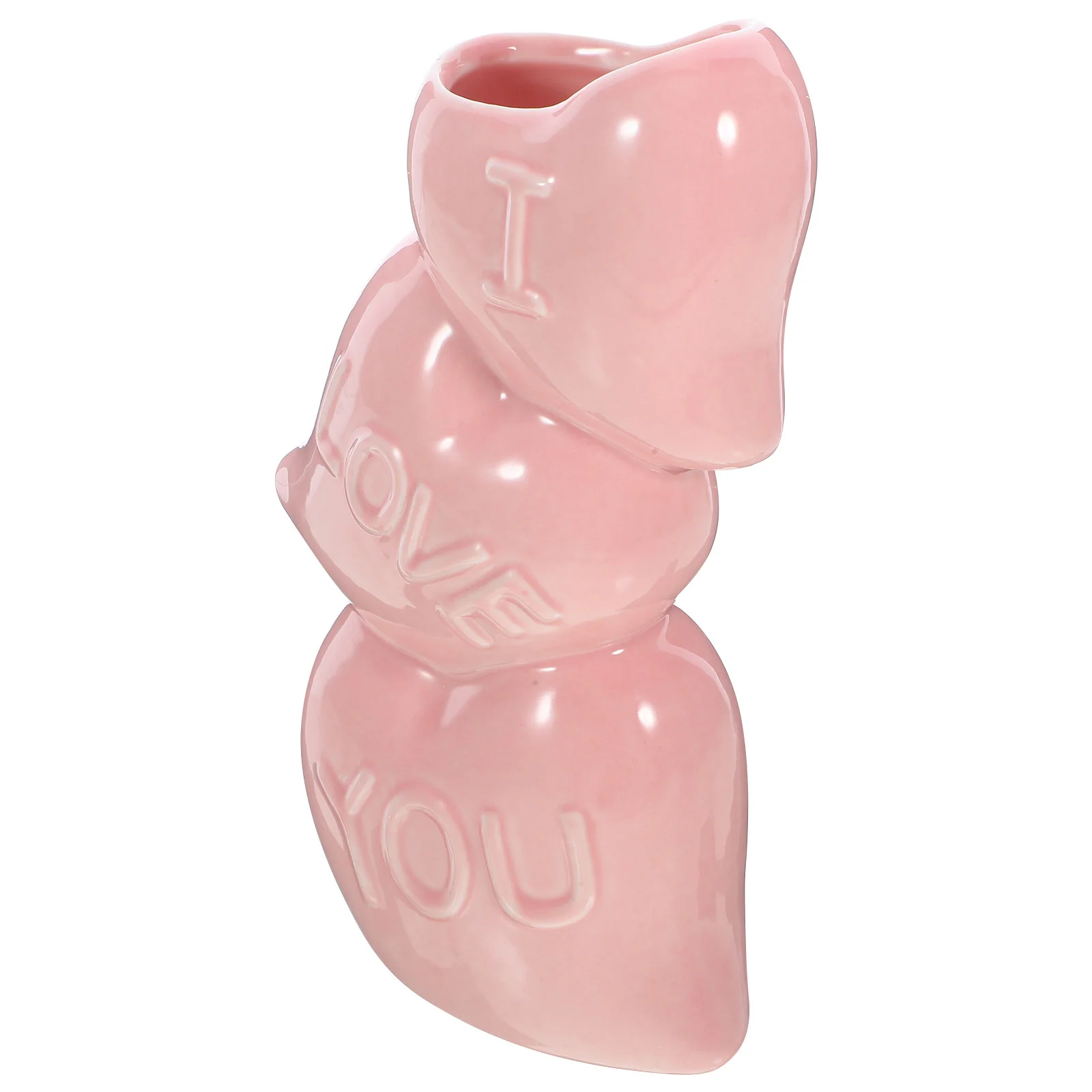 

Novelty Heart Shape Ceramic Vase Modern Dried Flower Vase Centerpiece Vase for Home Office