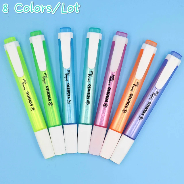 Stabilo Swing Cool Pastel Highlighter Marker Pens - 1-4mm Pack of 6  Assorted Colours Office and School Supplies - AliExpress